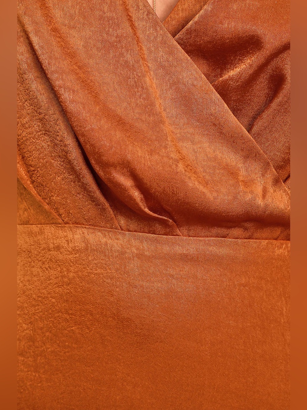 Lulus Constantine Rust Orange Satin Maxi Dress size Medium. - Picture 4 of 4